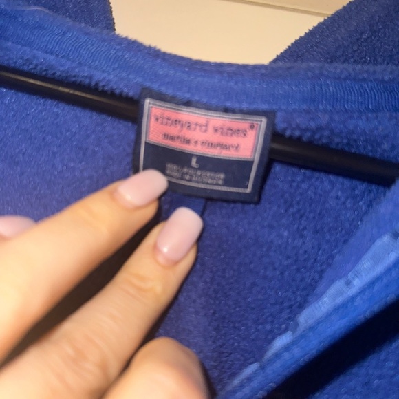 Vineyard Vines 1/2 Zip Blue Fleece Pullover Mens Large - Picture 7 of 15